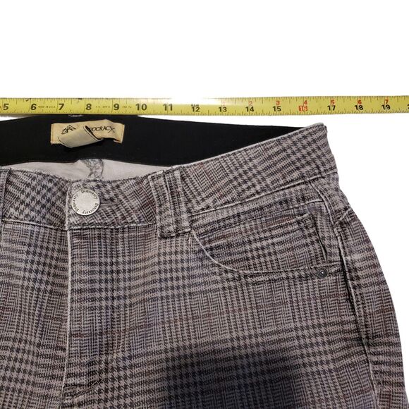 Democracy Ab Technology Women's Size 12 Gray Plaid Skinny Ankle Jeans Stretch - Picture 4 of 11
